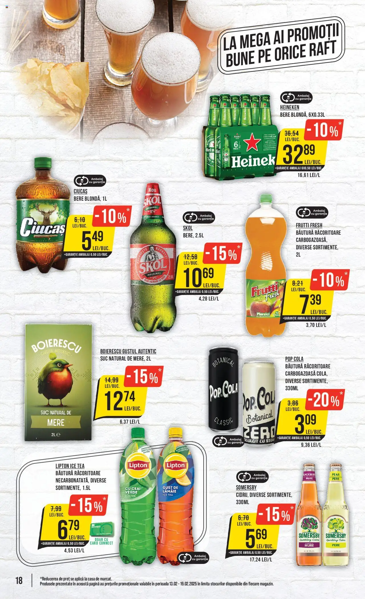 Catalog Mega Image 13 - 19 Februarie 2025 | Pagina 18 | Produse: Amerikan servis, Bere, Ceai, Lămâie