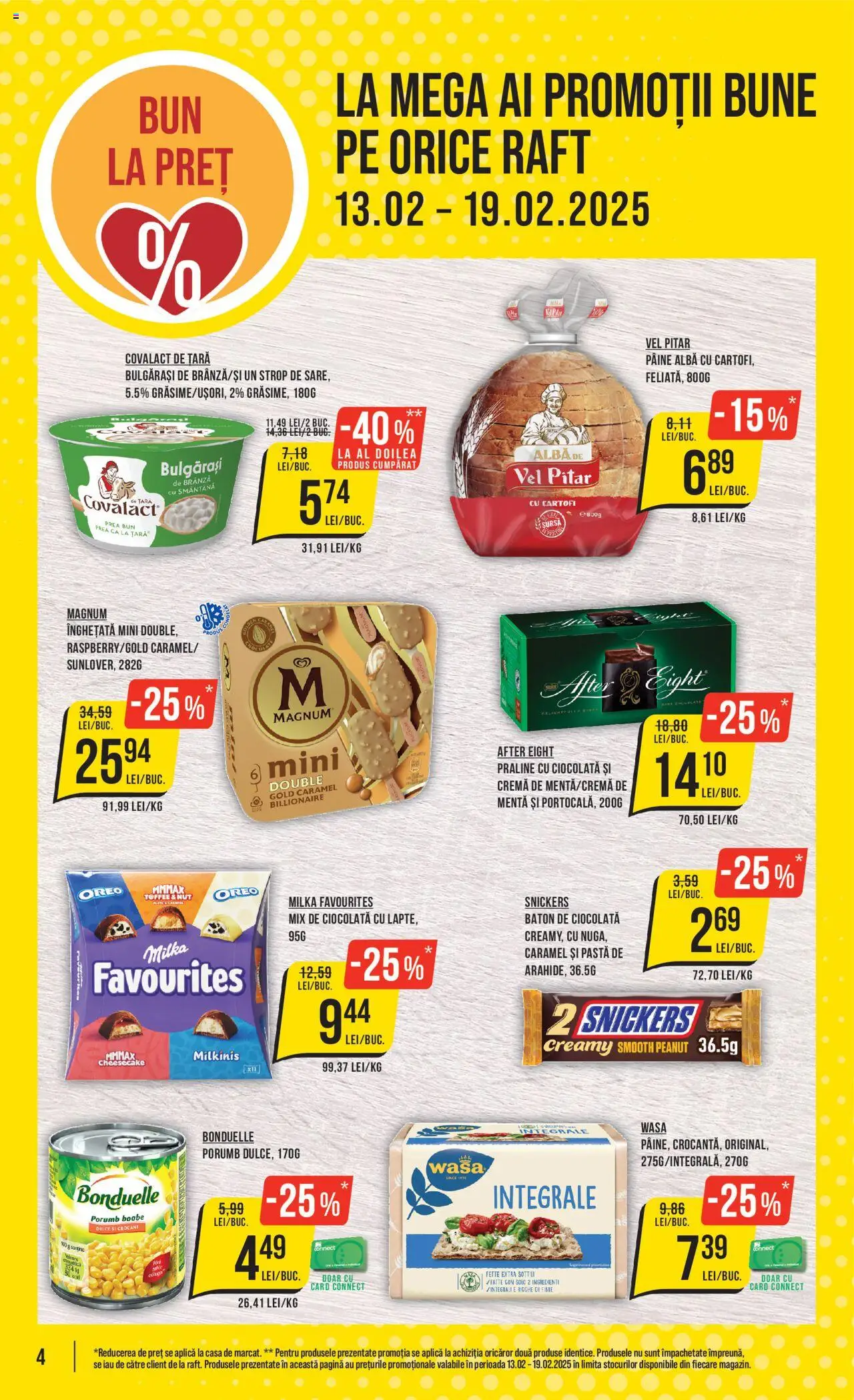 Catalog Mega Image 13 - 19 Februarie 2025 | Pagina 4 | Produse: Brânză, Ciocolată, Înghețată, Cartofi